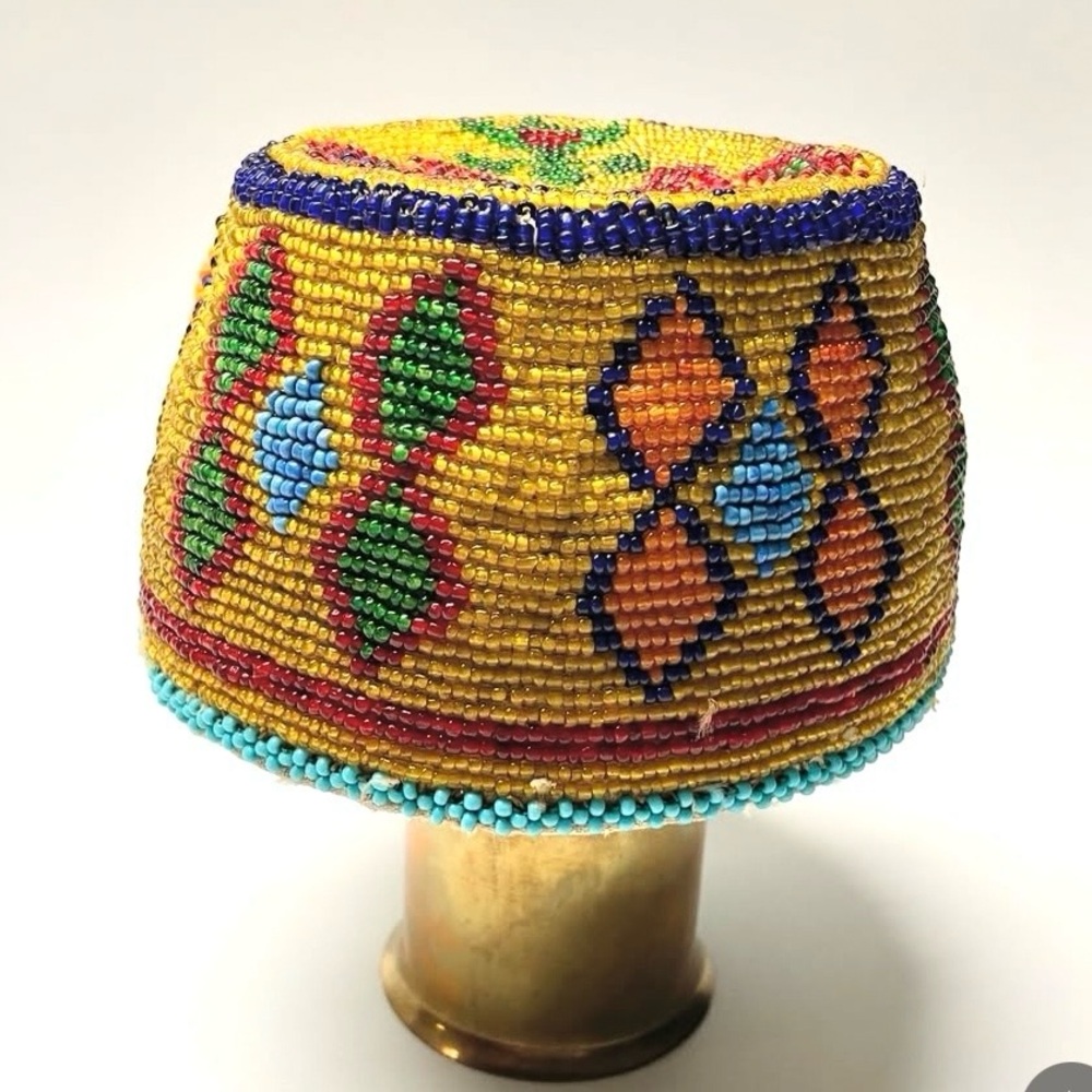Vintage Colorful Beaded Decorative Hat
